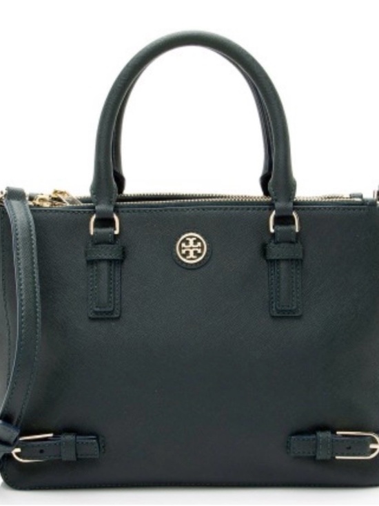 Tory Burch Handbags - Tory Burch Dark Green Leather Satchel - Robinson